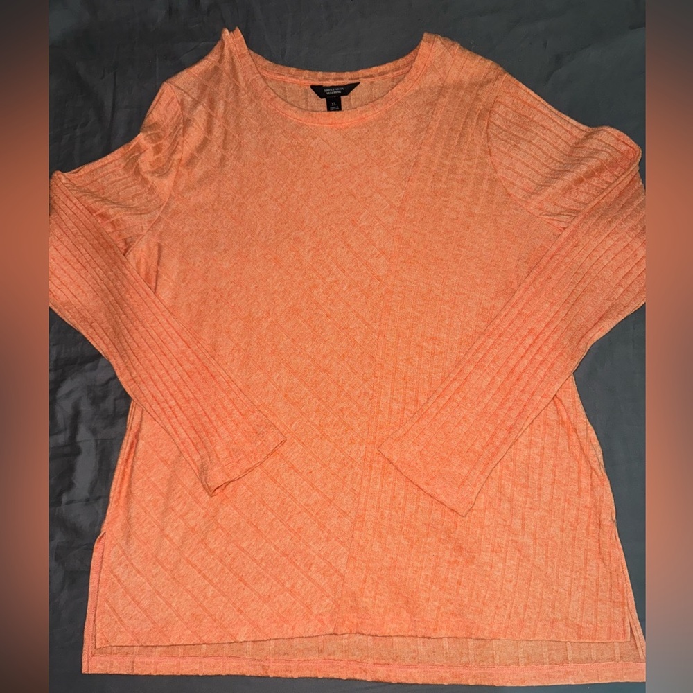 Simply Vera Vera Wang Vibrant Orange Knit Top